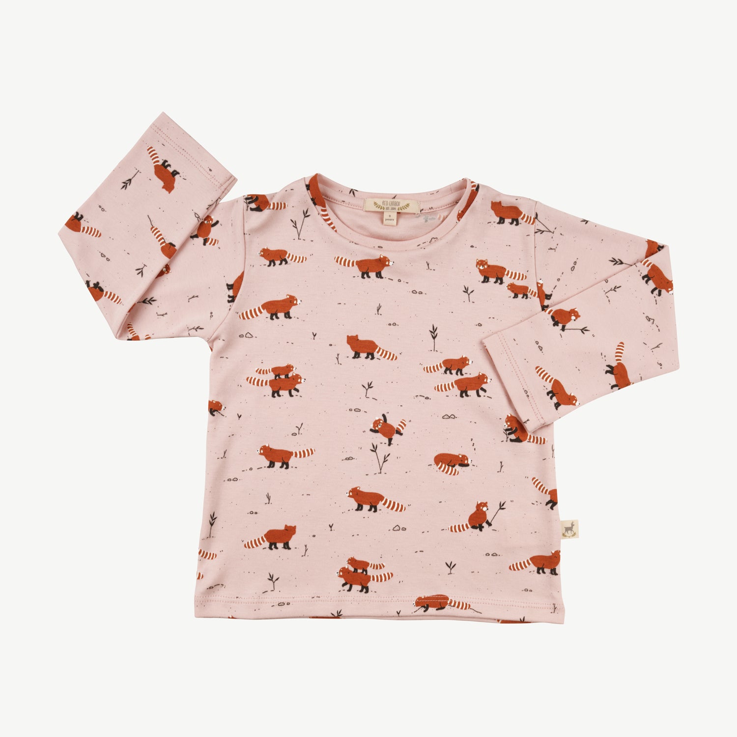 'joyfull panda' peach whip t-shirt