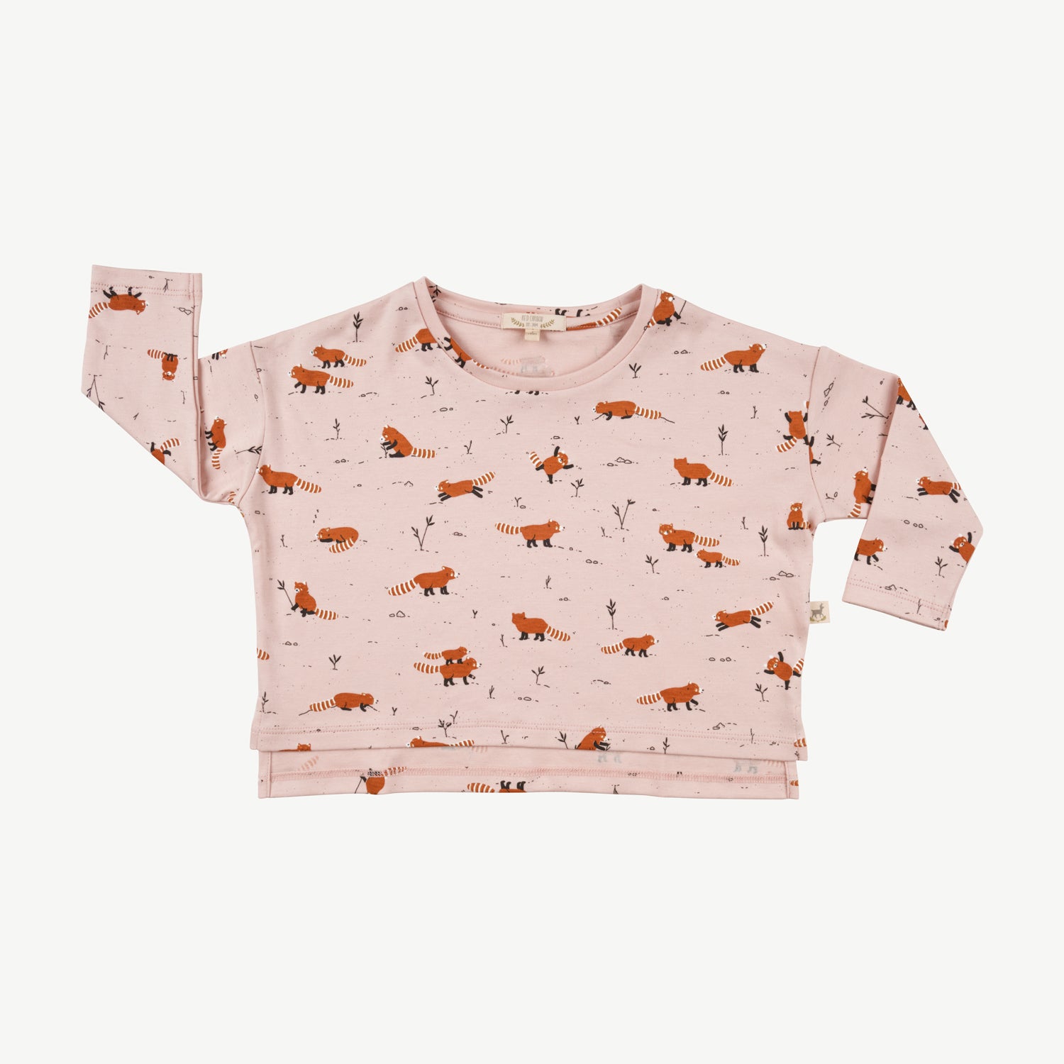 'joyfull panda' peach whip oversized t-shirt