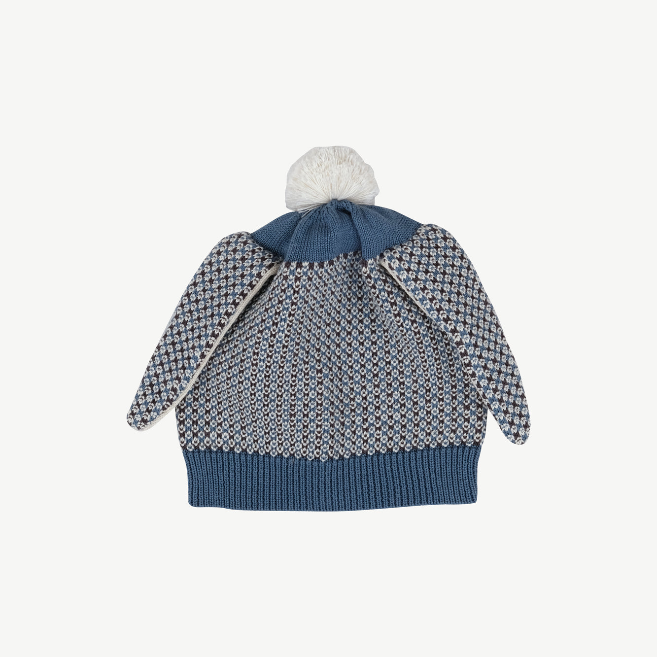 'multi' blue mirage knit bunny baby beanie