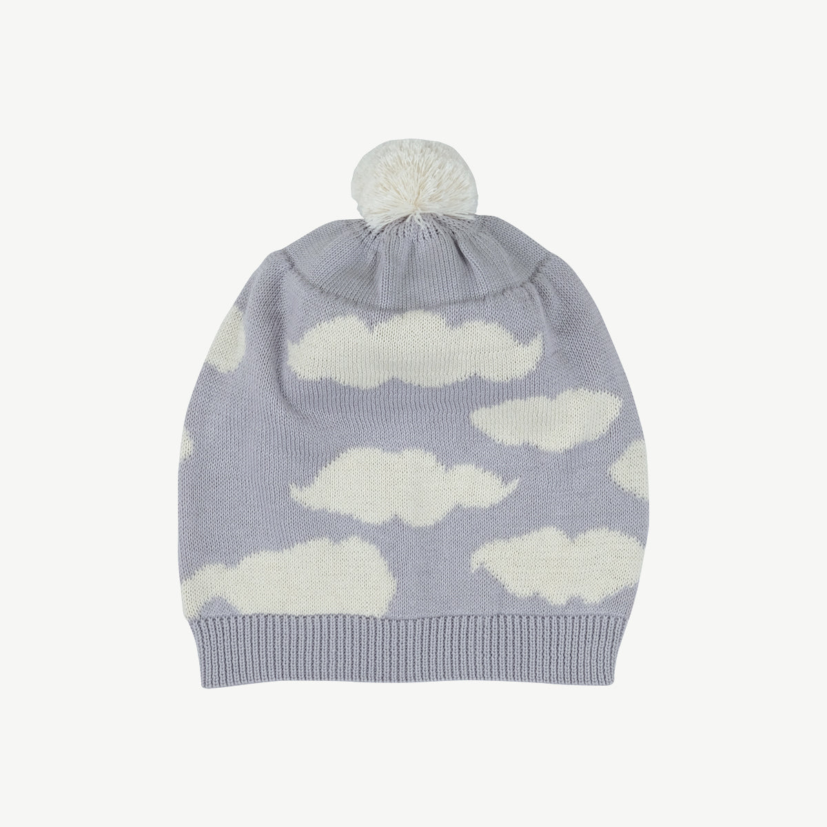 'clouds' gray knit clouds baby beanie