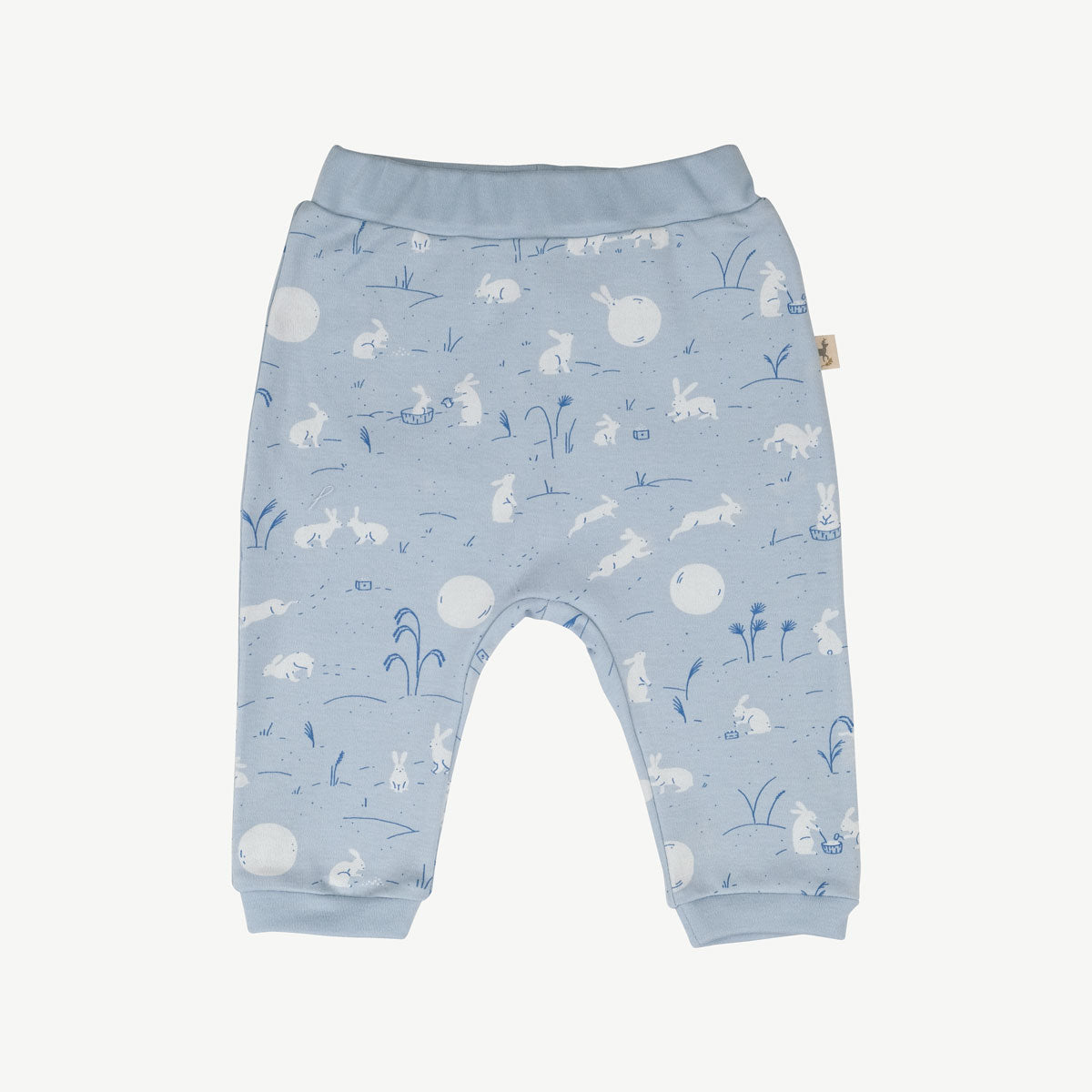 'moonlit usagi (hares)' celestial blue pants