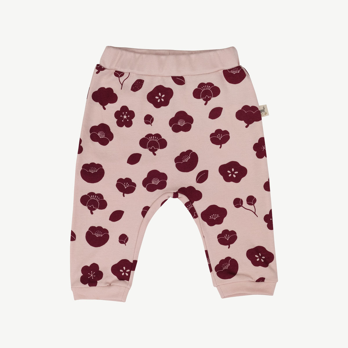 'plums in bloom' peach whip pants