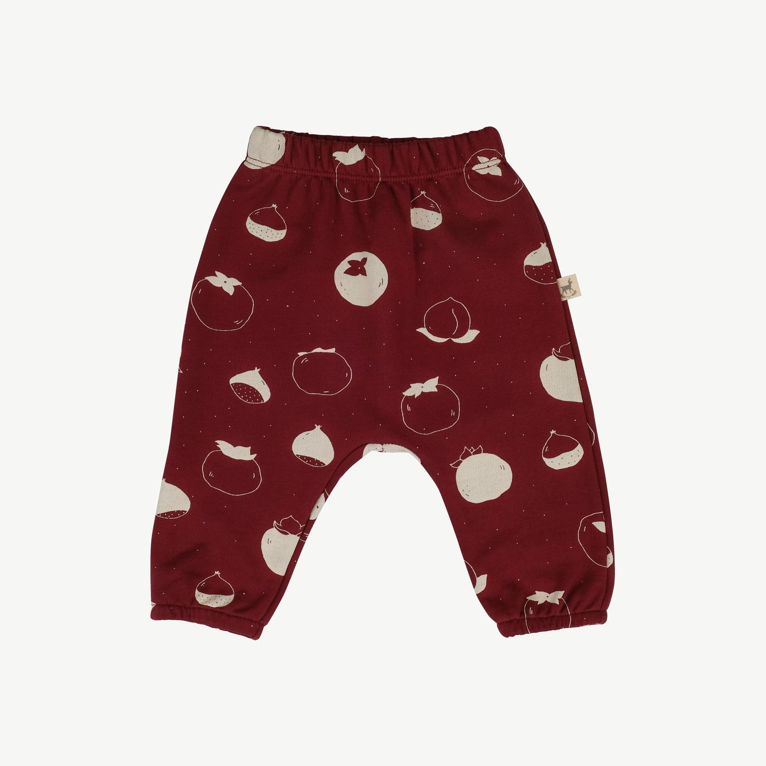 'the sweetness of autumn (plums)' tibetan red sweatshirt + joggers baby outfit