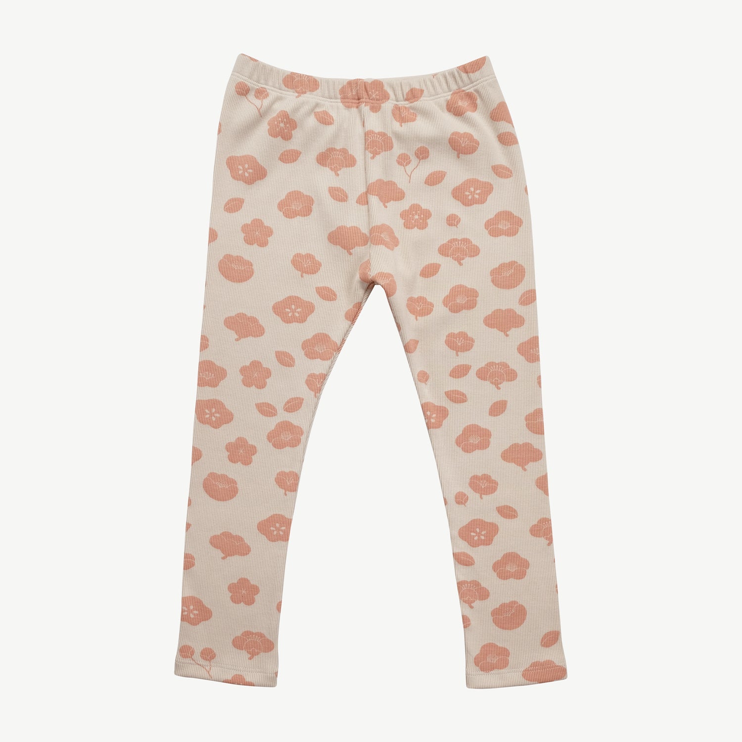 'plums in bloom' white sand rib leggins