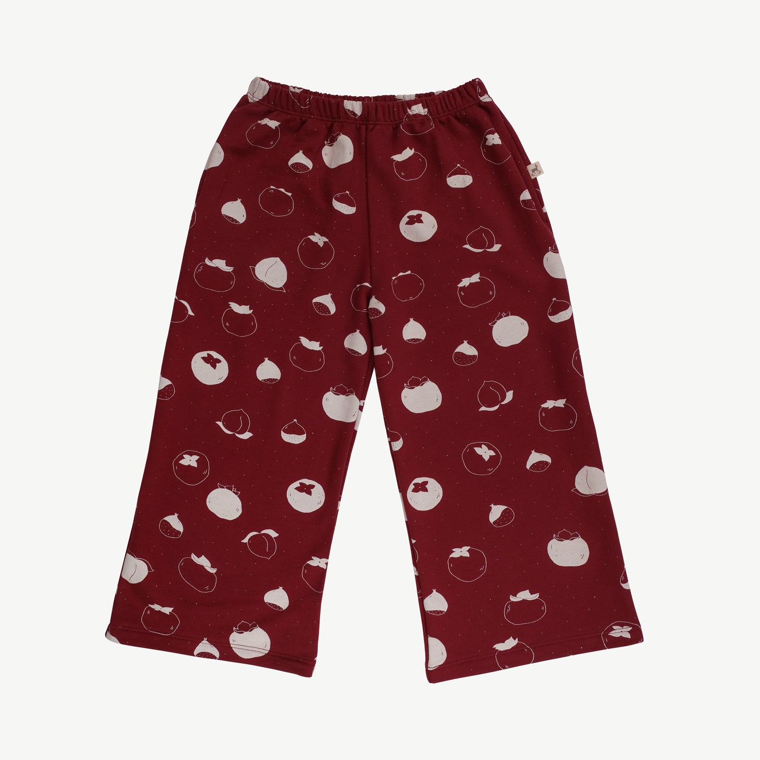 'fruitful patience' tibetan red french terry pants