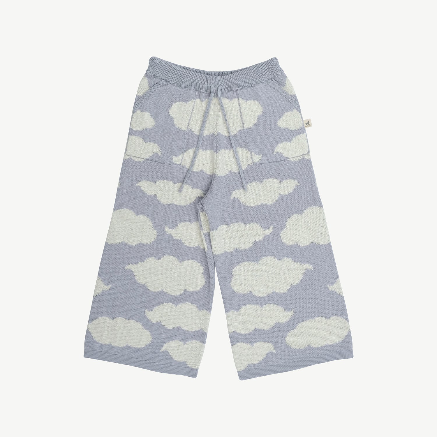 'clouds' gray knit pants