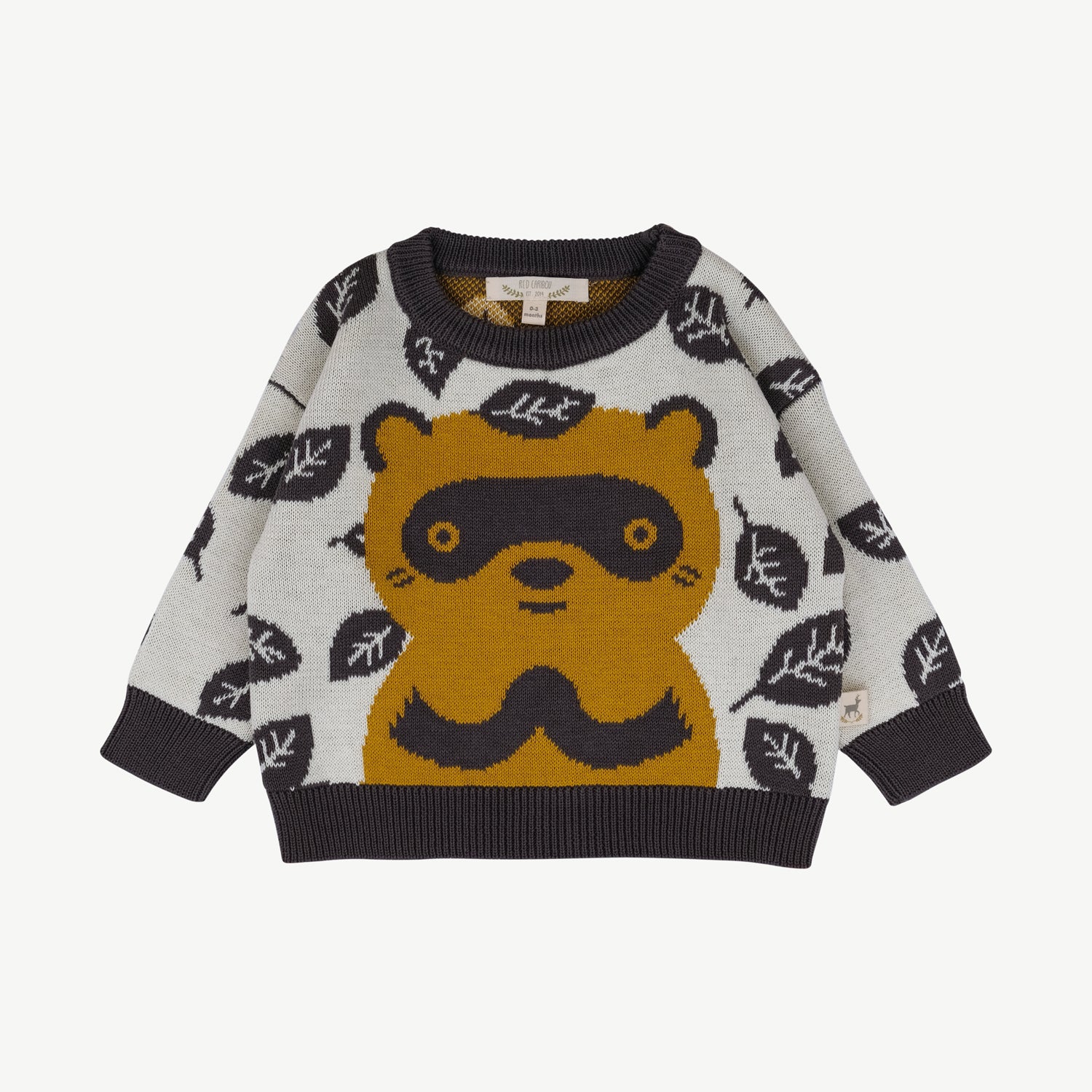'tanuki (raccoon)' multi knit sweater