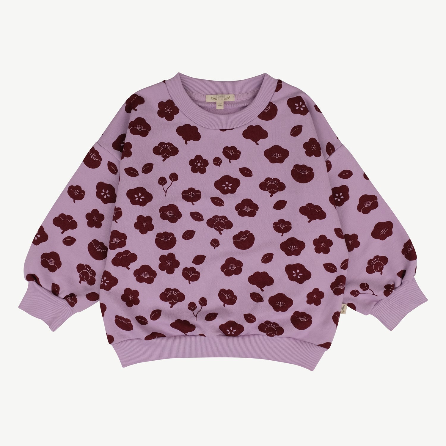 'plums in bloom' lupine sweatshirt