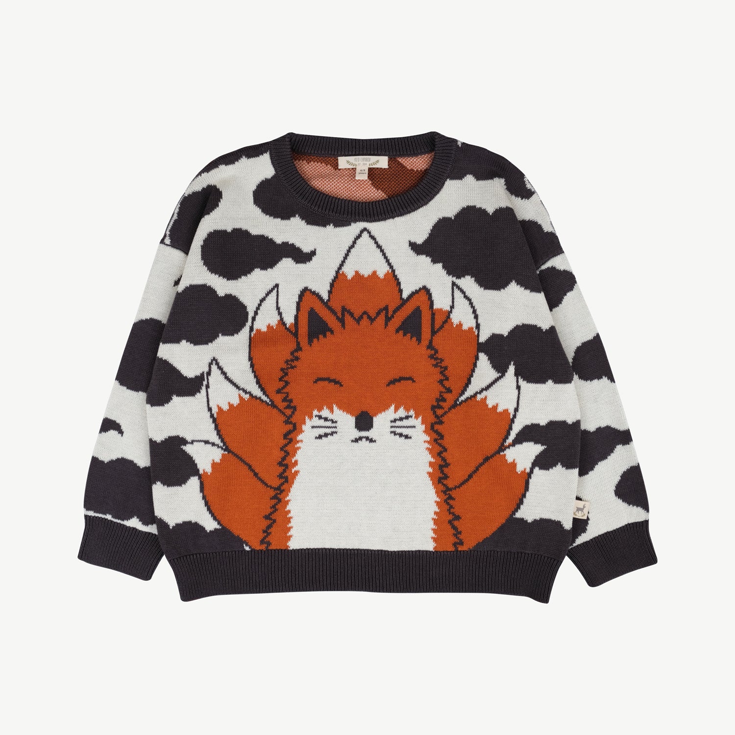 'kitsune (fox)' multi knit sweater