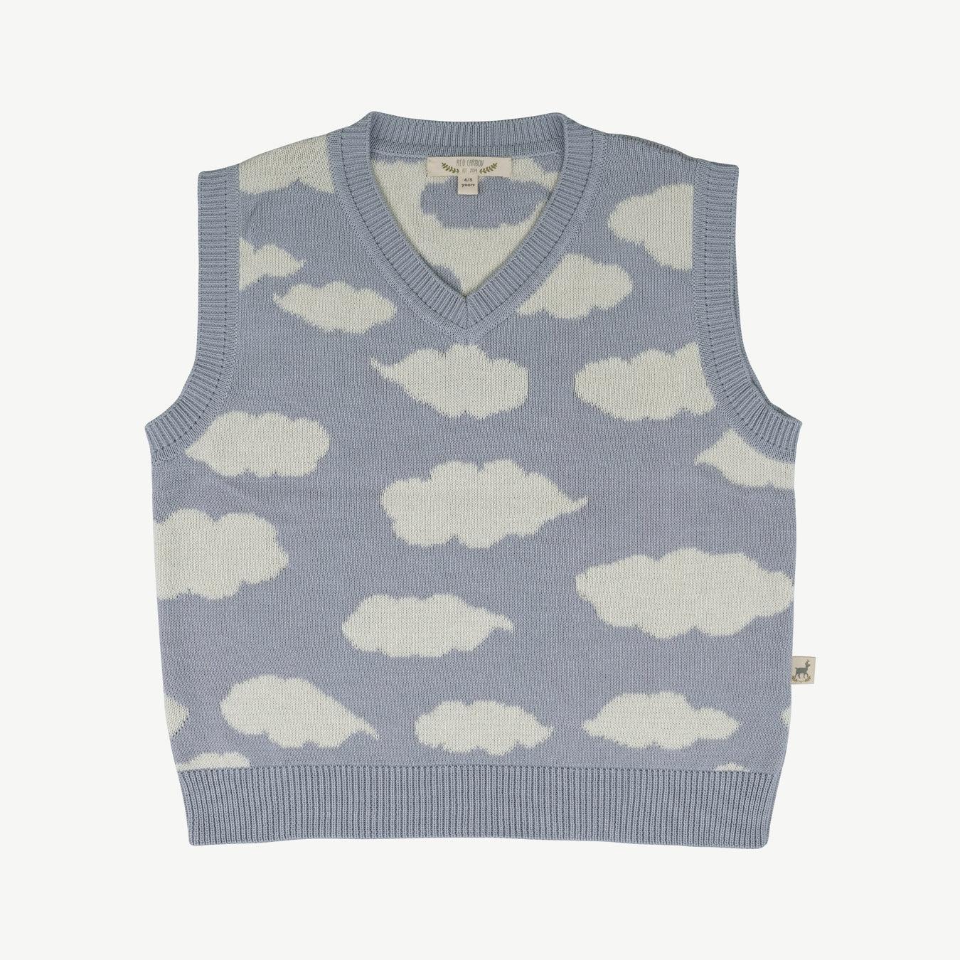 'clouds' gray knit vest