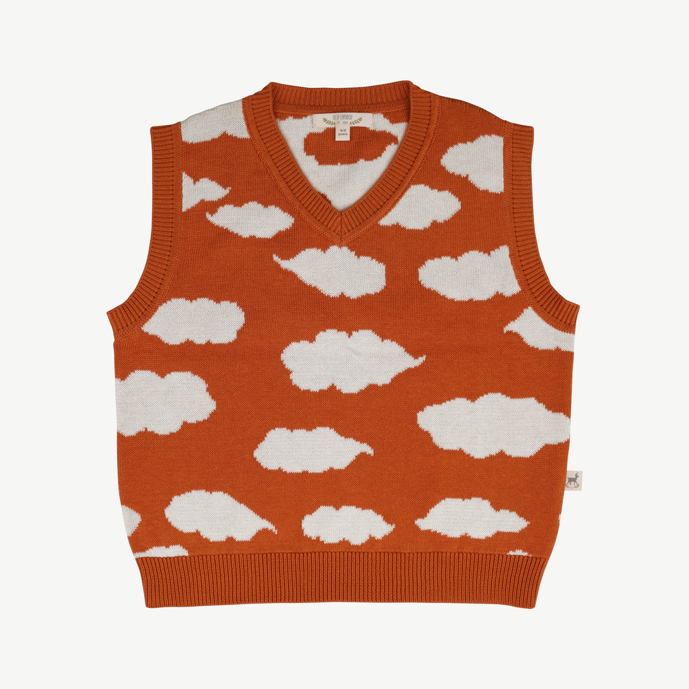 'clouds' rust knit vest