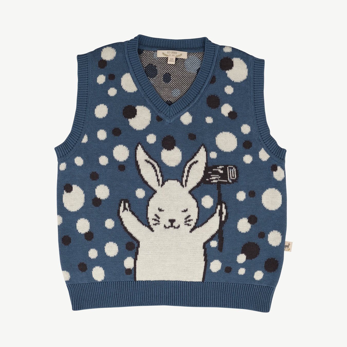 'usagi (hare)' multi knit vest