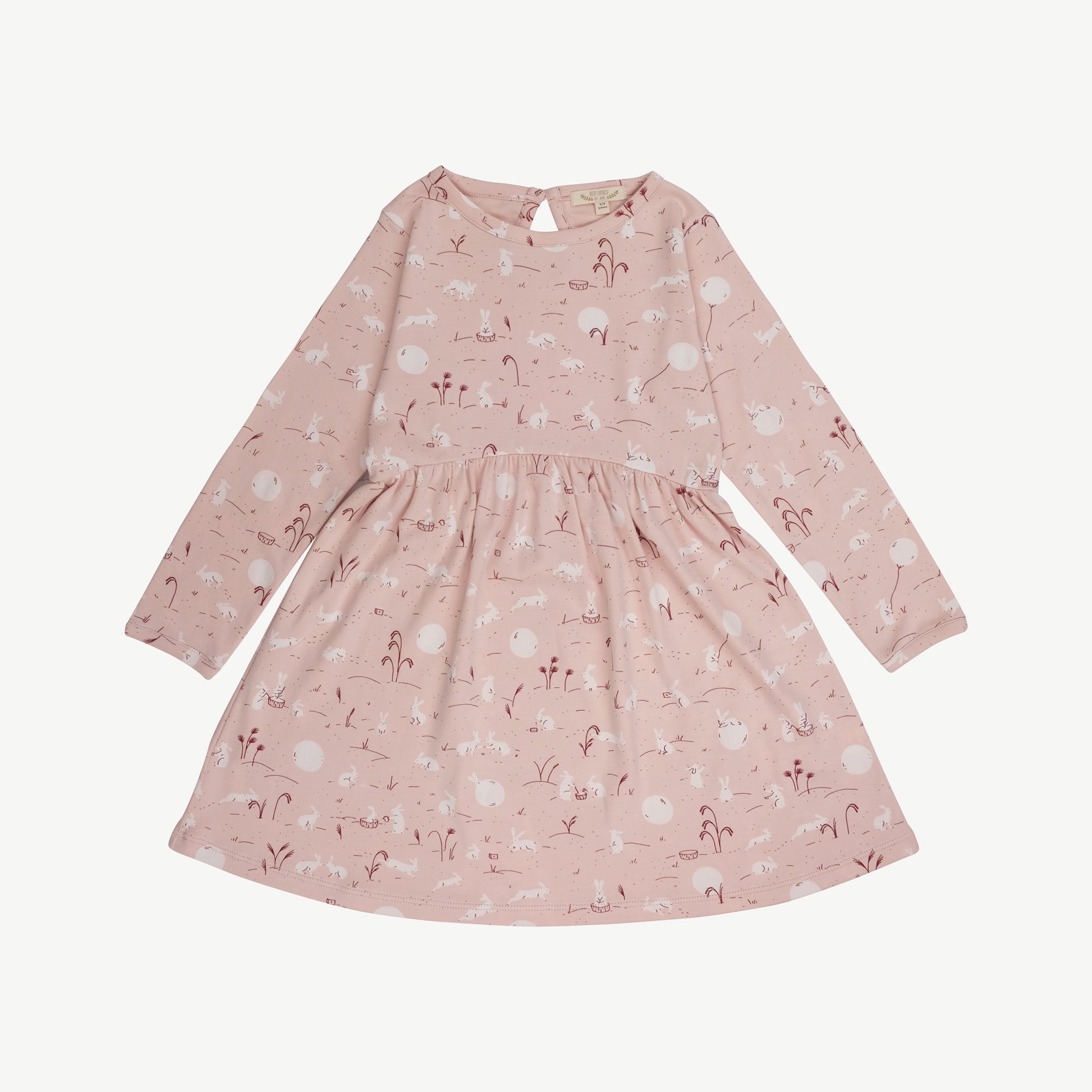 'moonlit usagi (hares)' peach whip dress