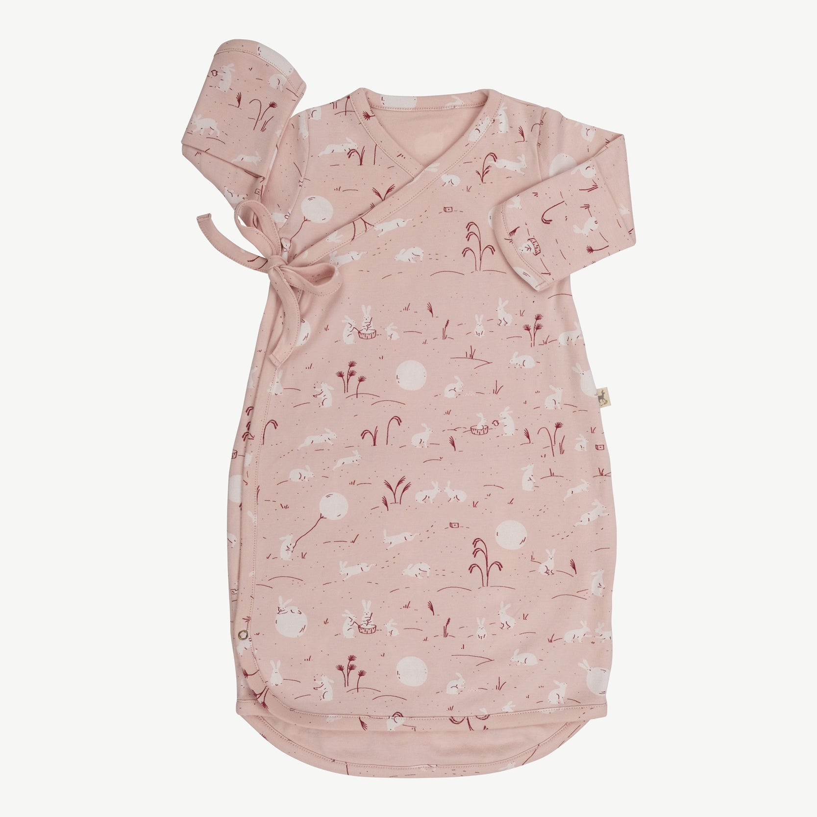 'moonlit usagi (hares)' peach whip gown