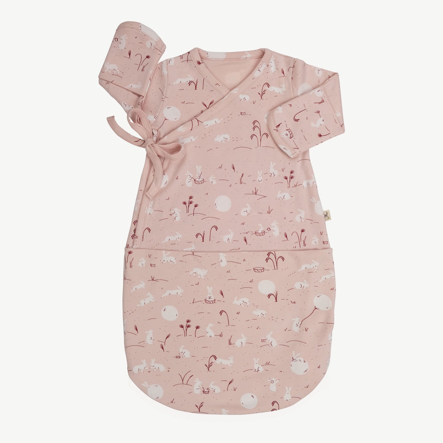 'moonlit usagi (hares)' peach whip gown