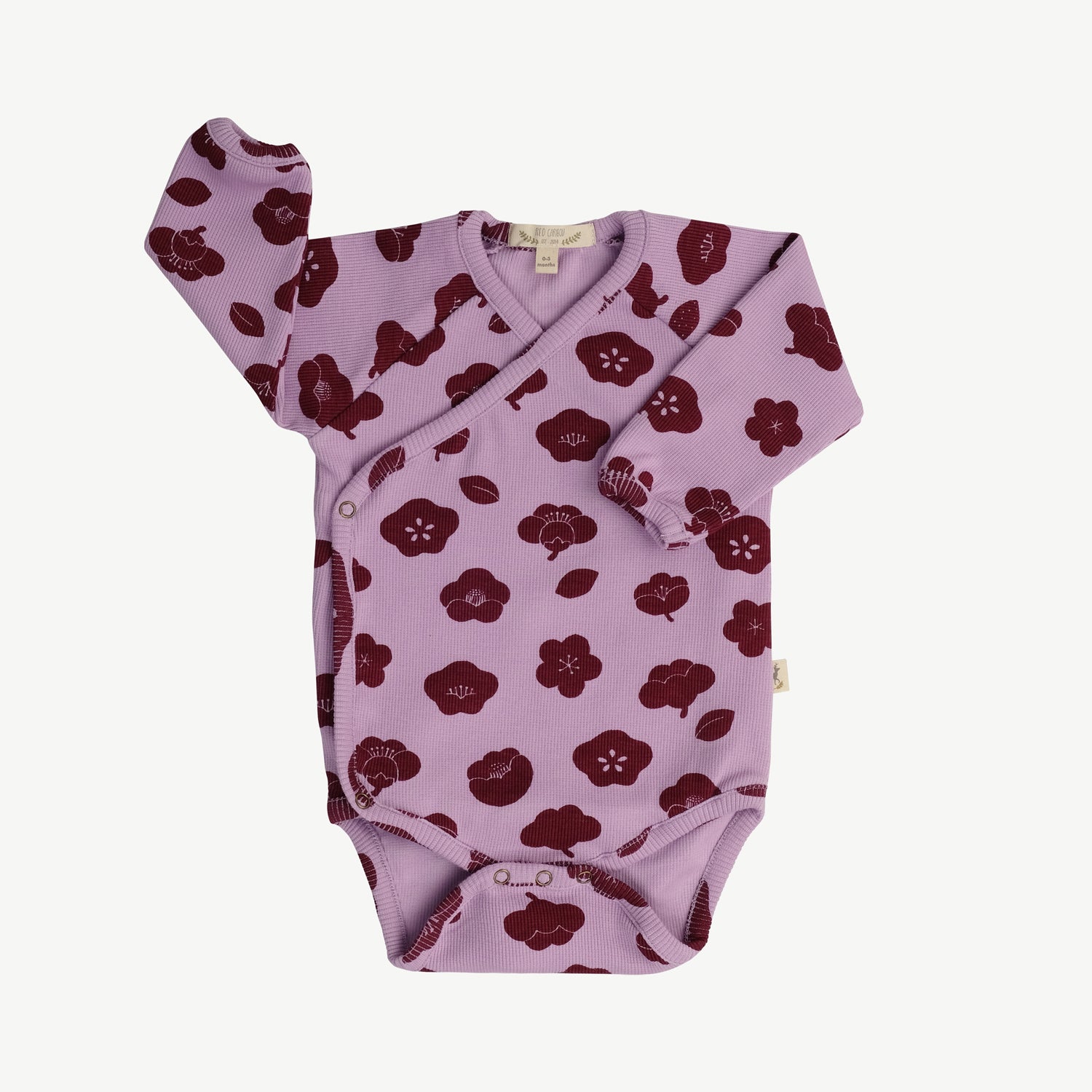 'plums in bloom' lupine rib onesie