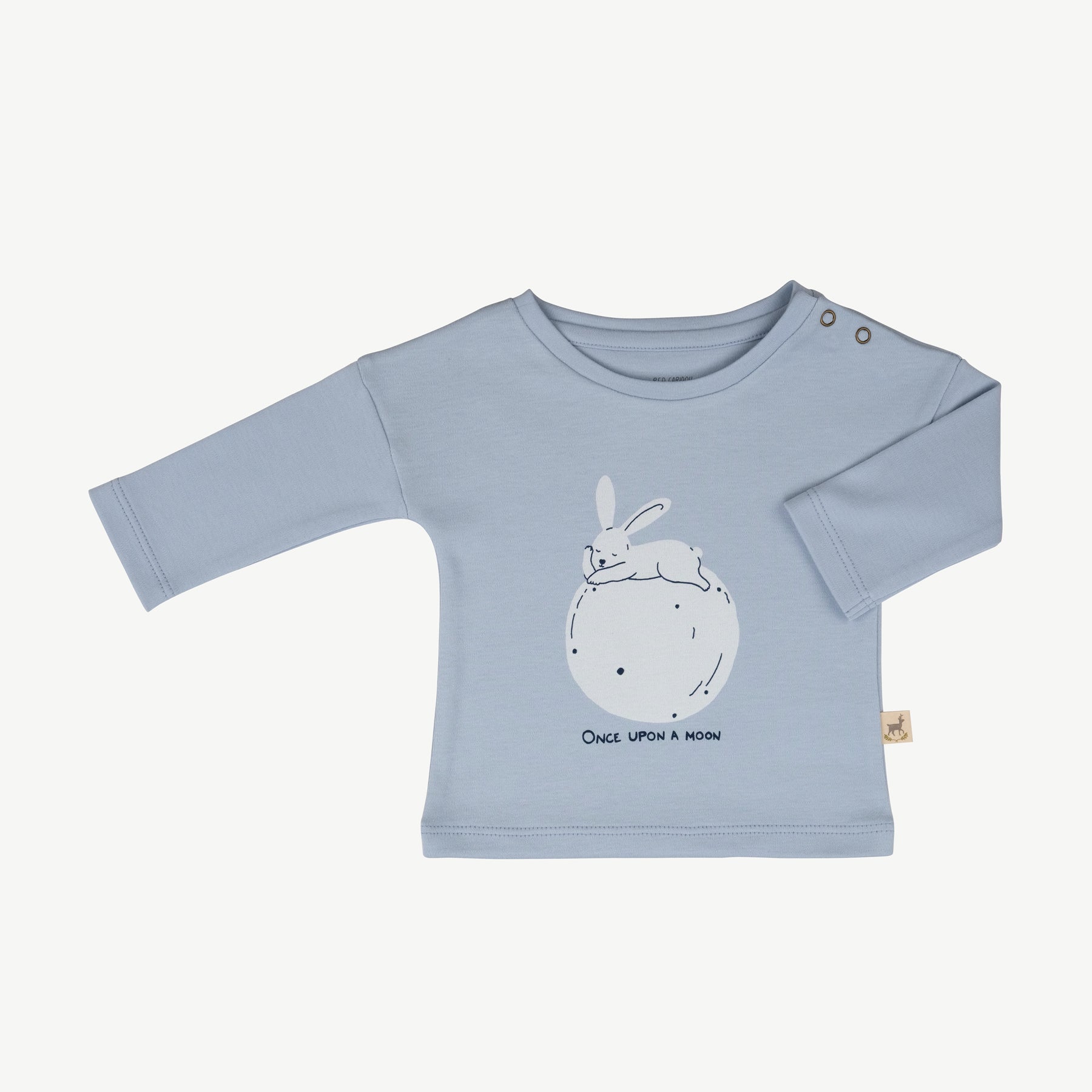 'once upon a moon (hare)' celestial blue t-shirt