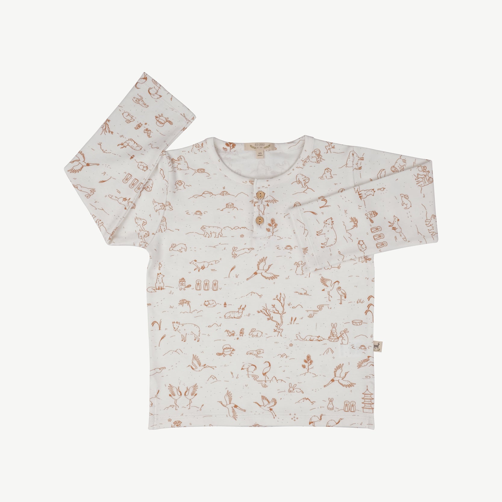 'the story' ivory buttons t-shirt