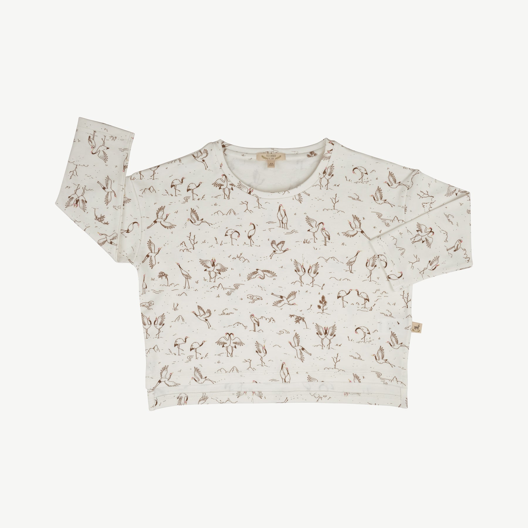 'tsuru ballet (cranes)' ivory oversized t-shirt