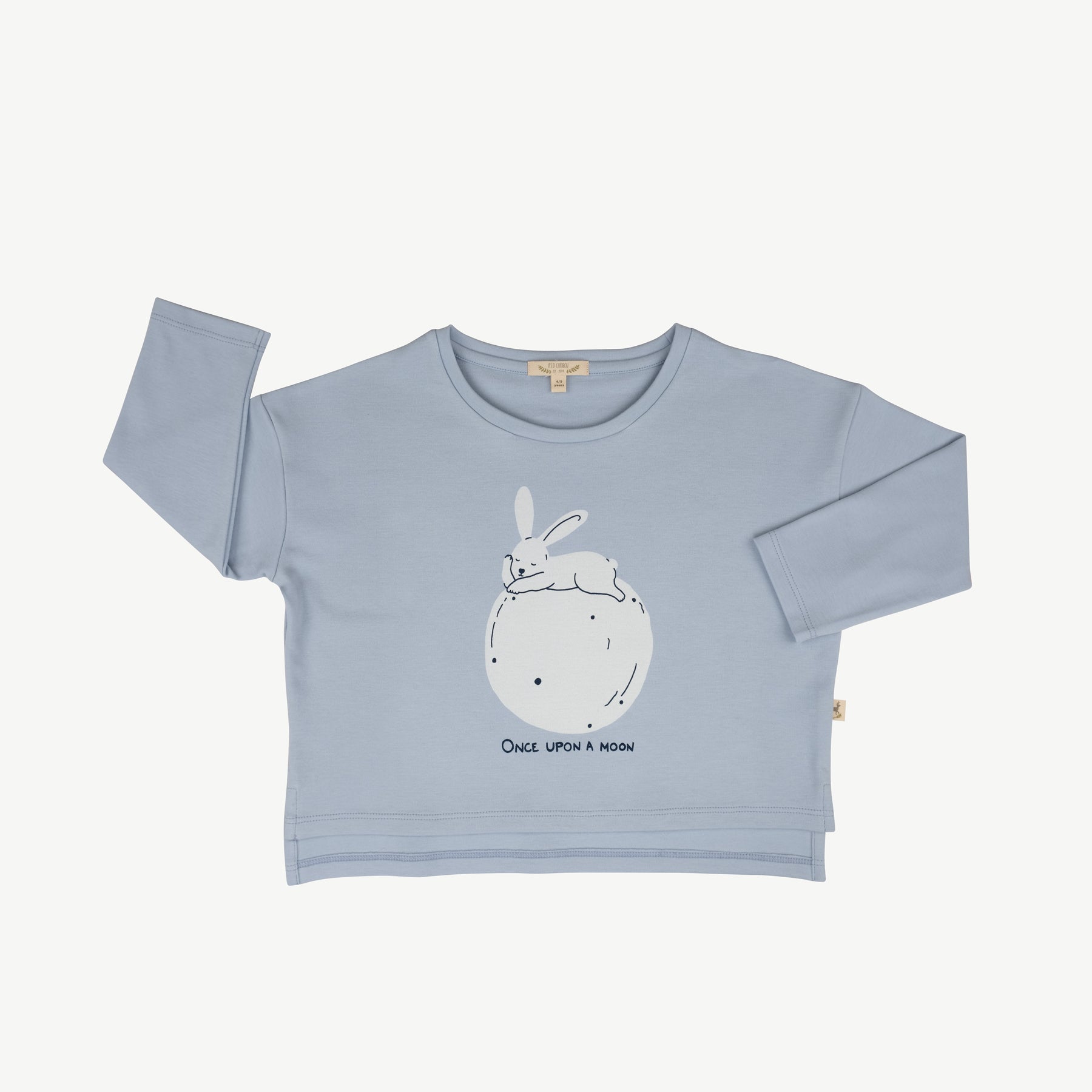 'once upon a moon (hare)' celestial blue oversized t-shirt