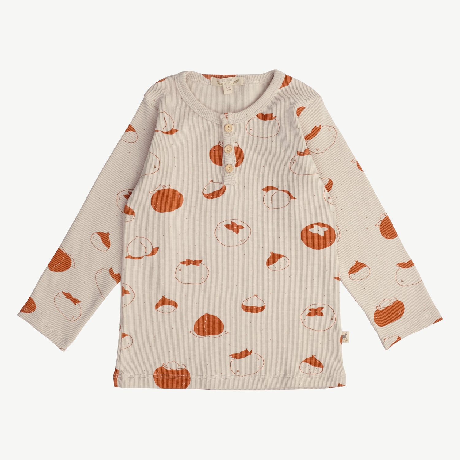 'fruitful patience' white sand rib henley
