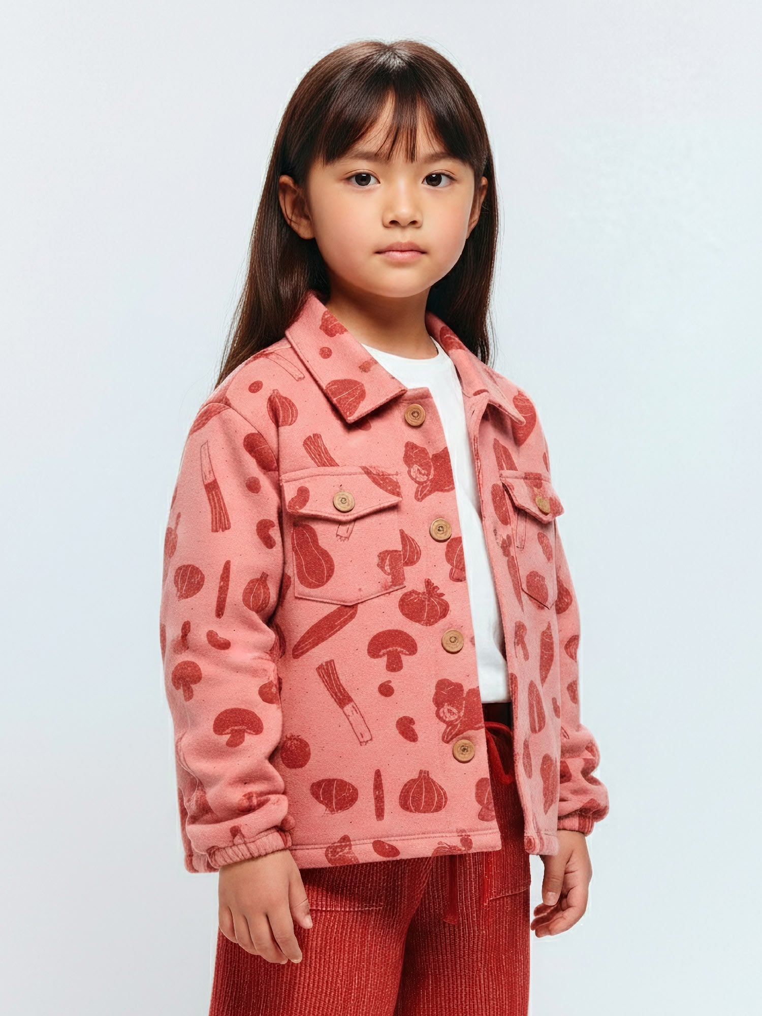 French Terry Jacket - Veggie Fiesta - Blush