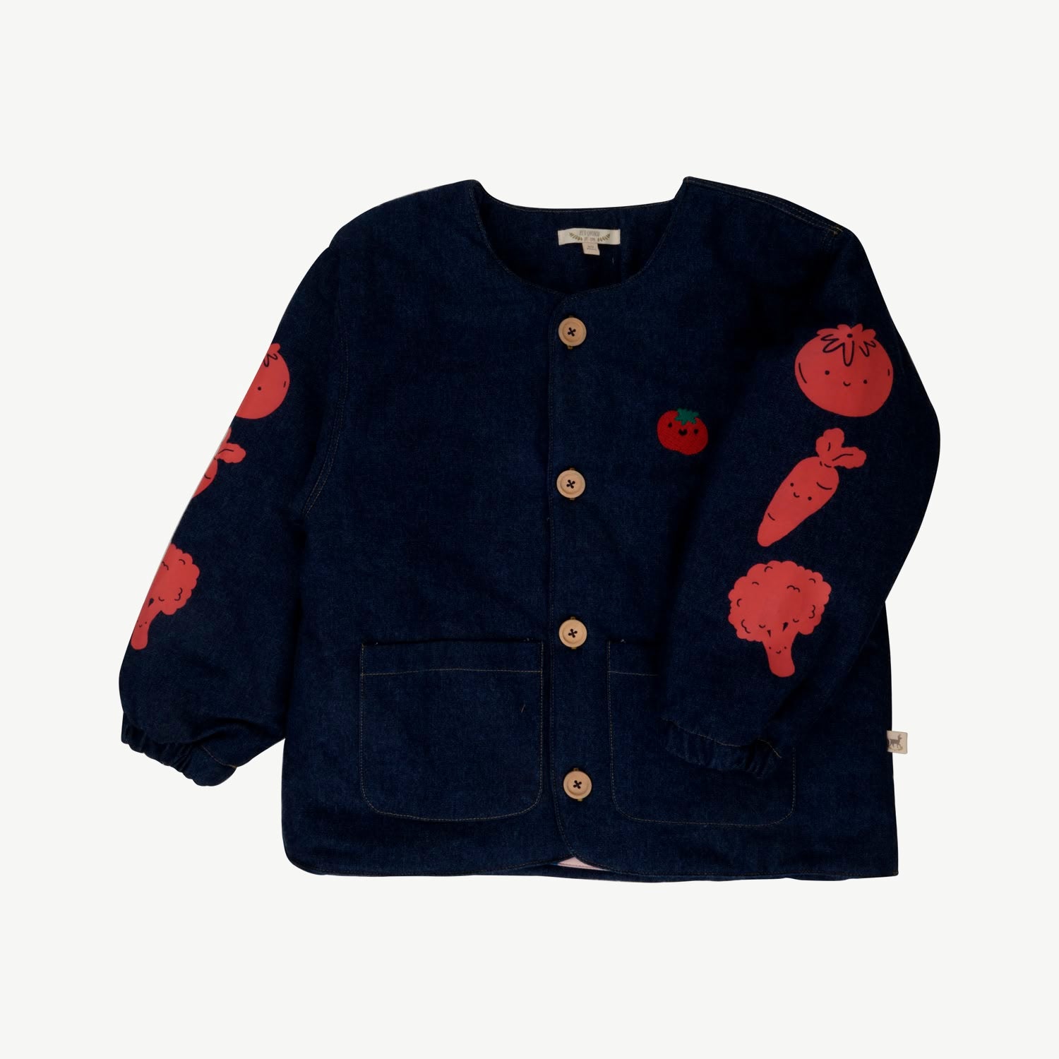 Denim Coat - Happy Veggies - Denim