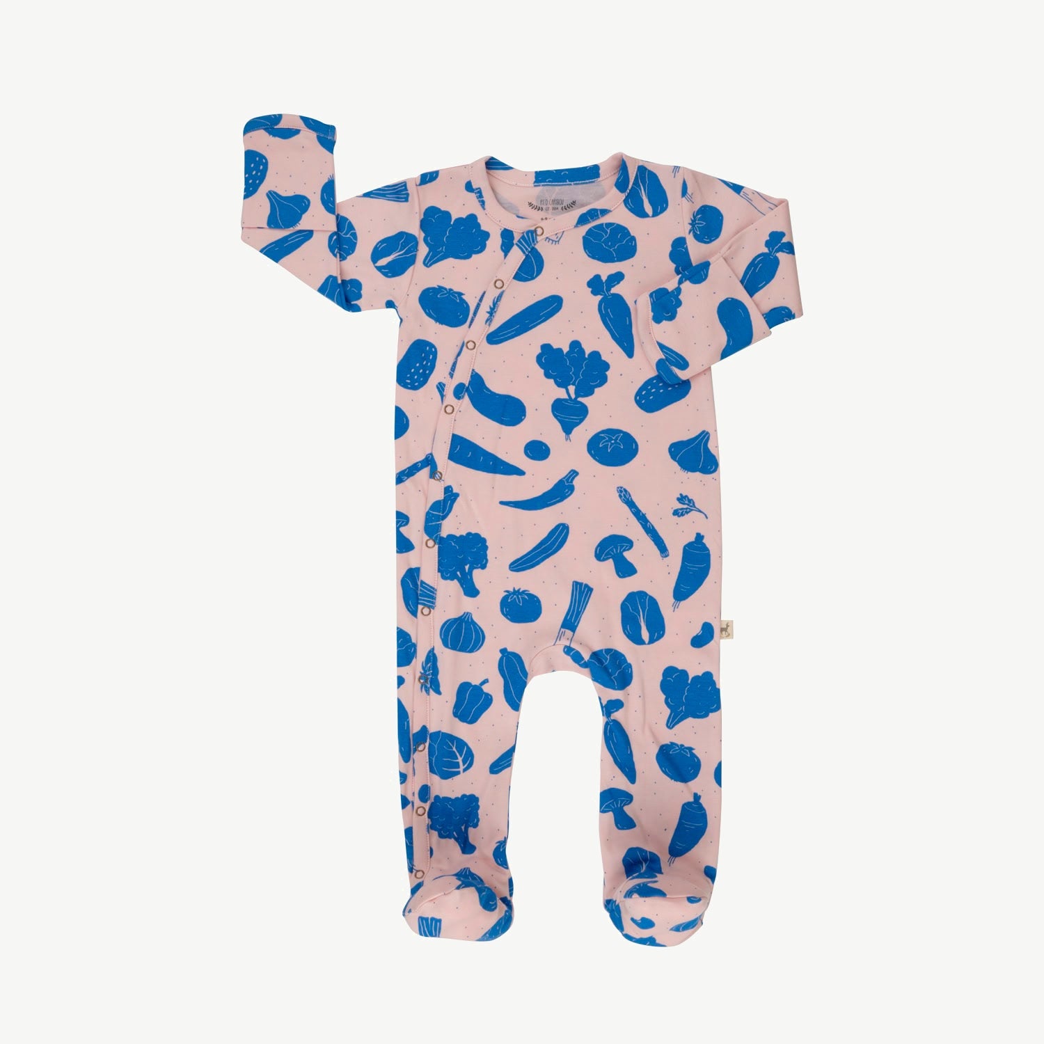 Footed Jumpsuit - Veggie Fiesta - Lotus