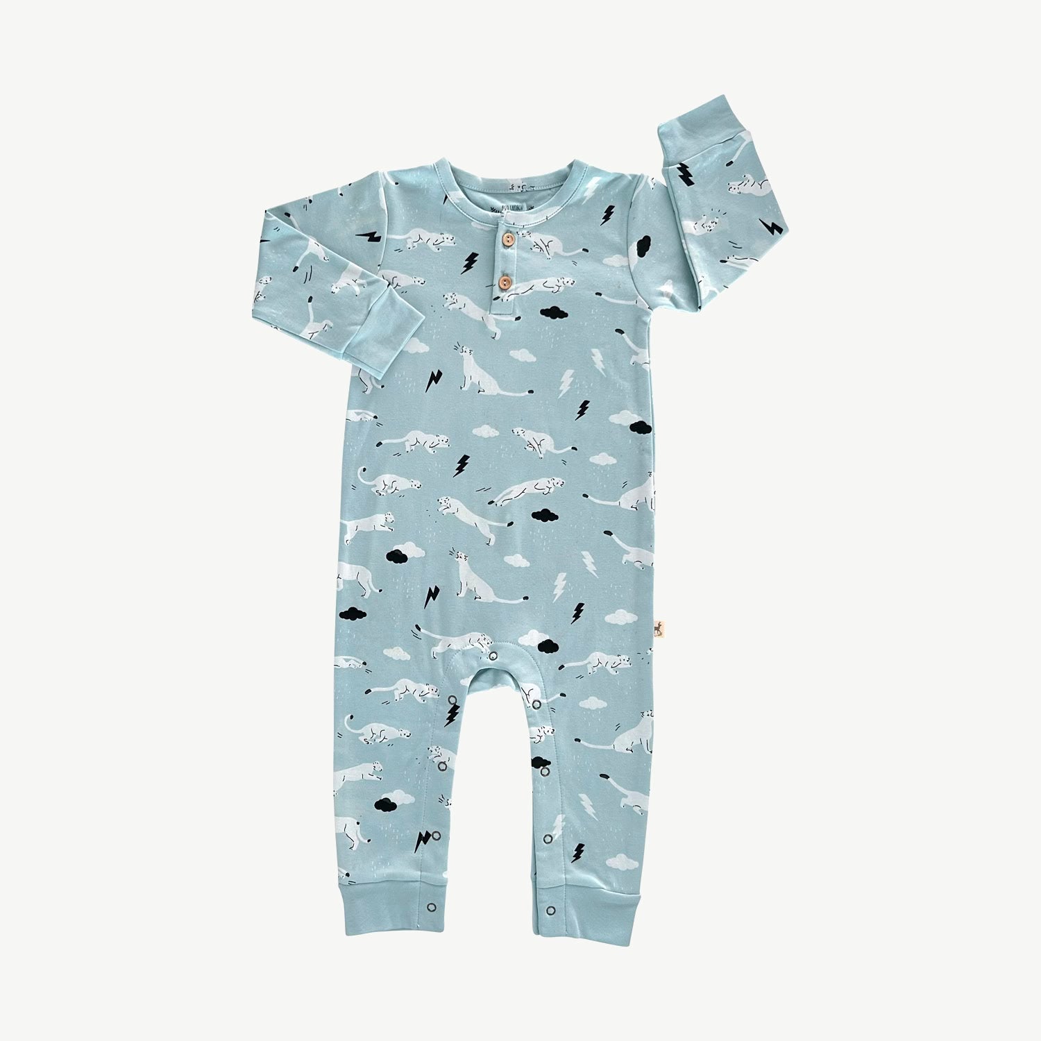 Buttons Jumpsuit - Thunder Puma - Winter Sky