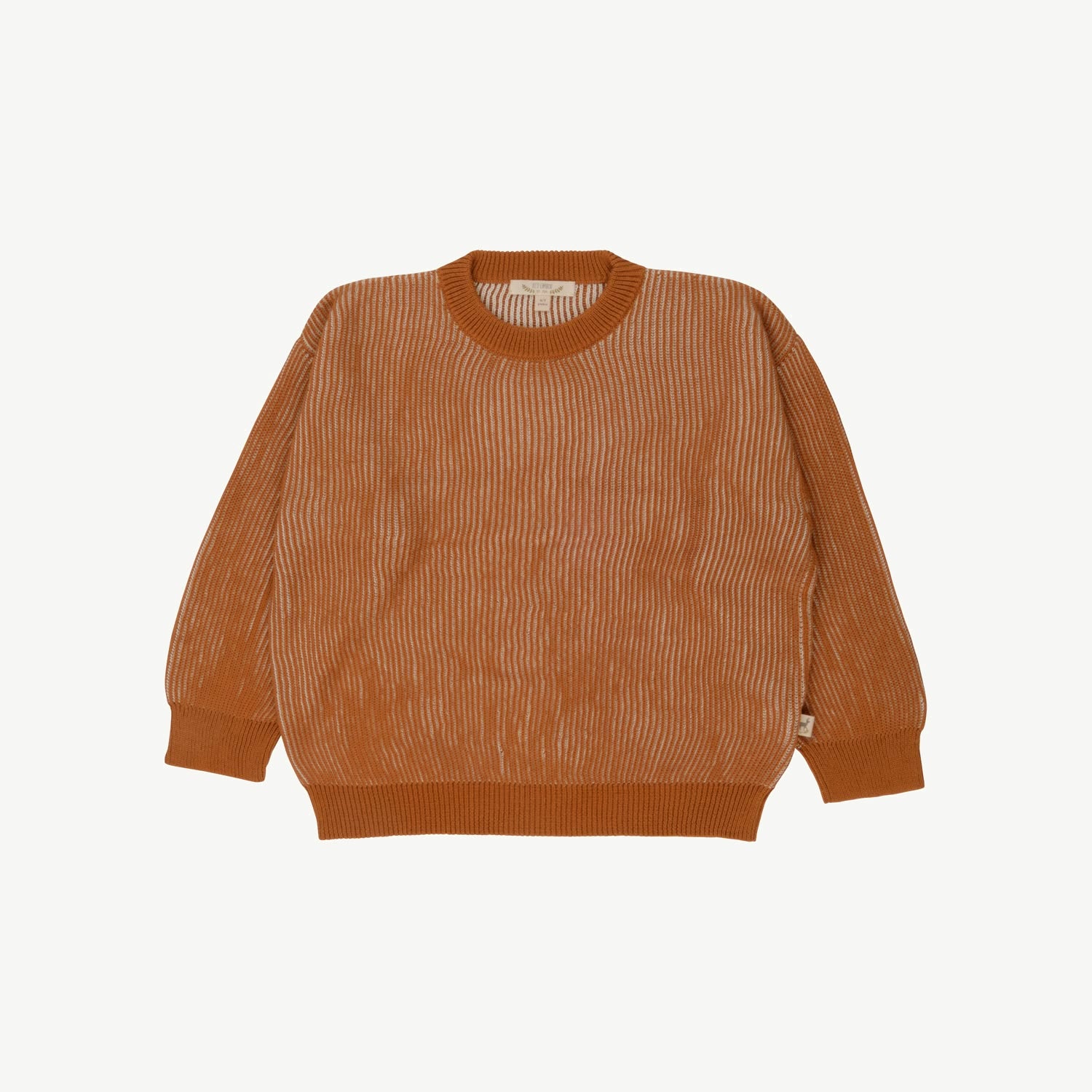 Knit Sweater - Rib - Two-Tone Cashew