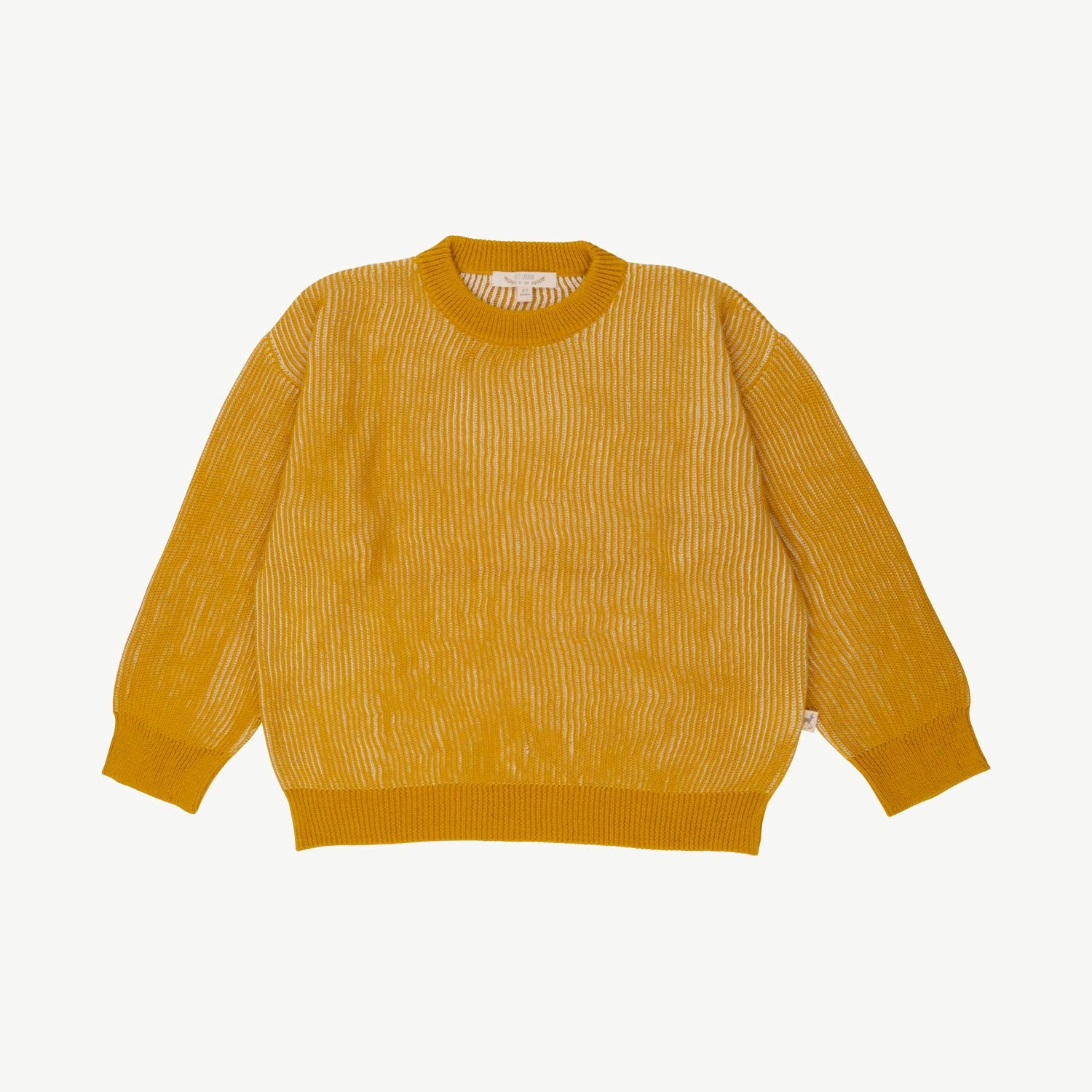 Knit Sweater - Rib - Two-Tone Mustard