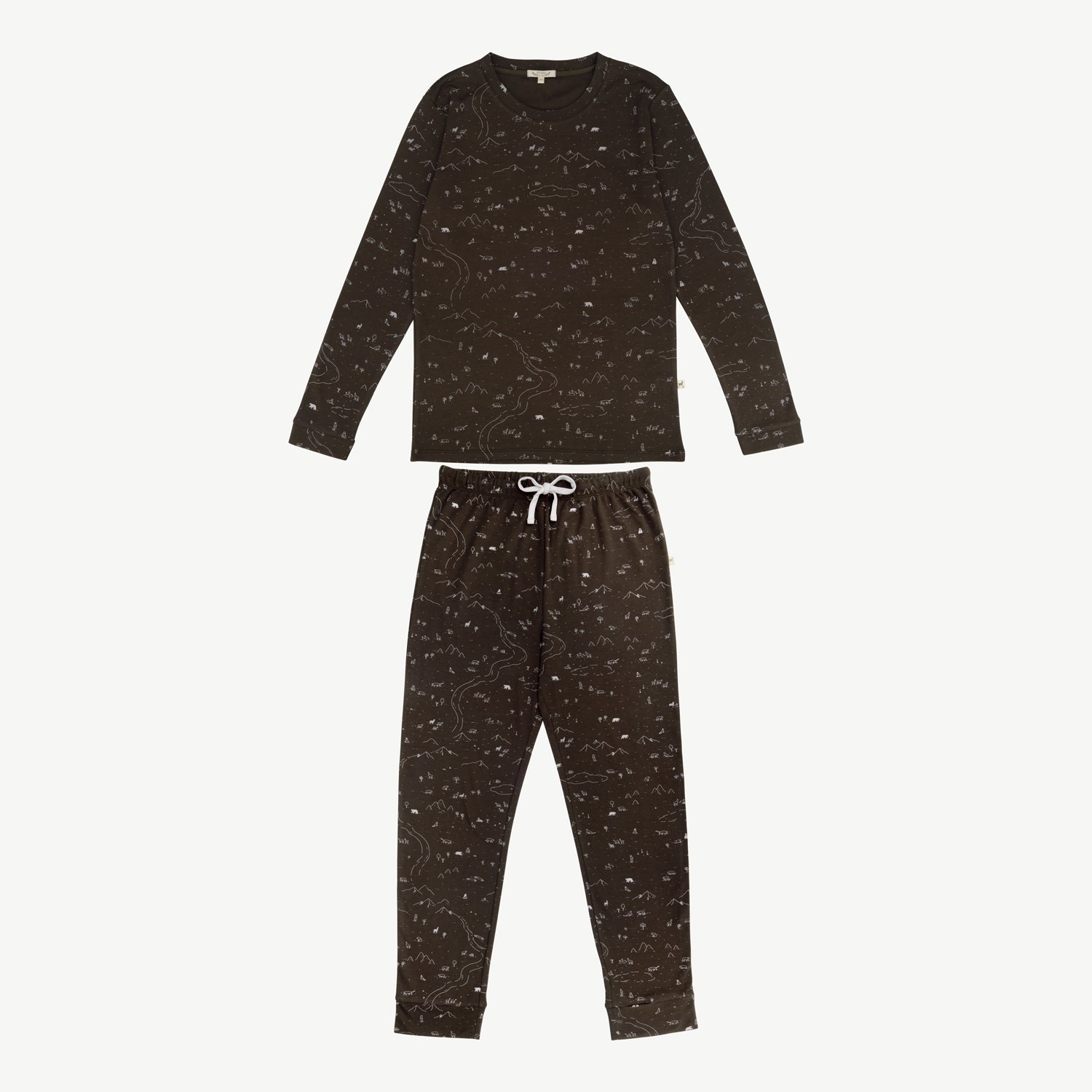 Essential Long Pajama Se - Andean Plains - Beluga