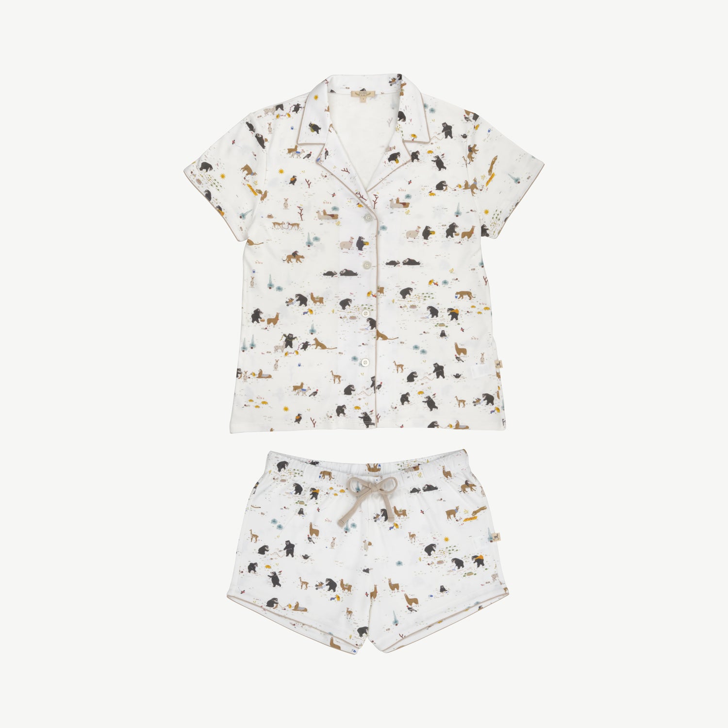 Short Shirt Pajama Set - The Story - Ivory