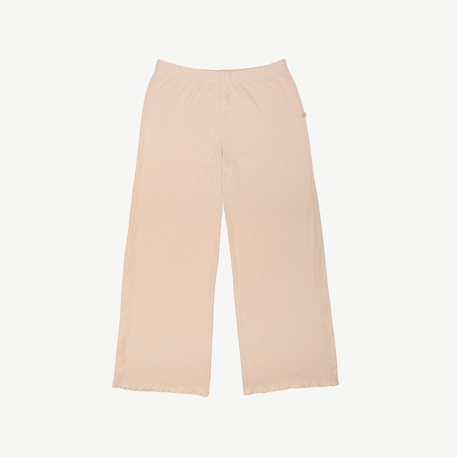 Long Sleeve Pointelle Pajama Set - Sun - Pink Tint