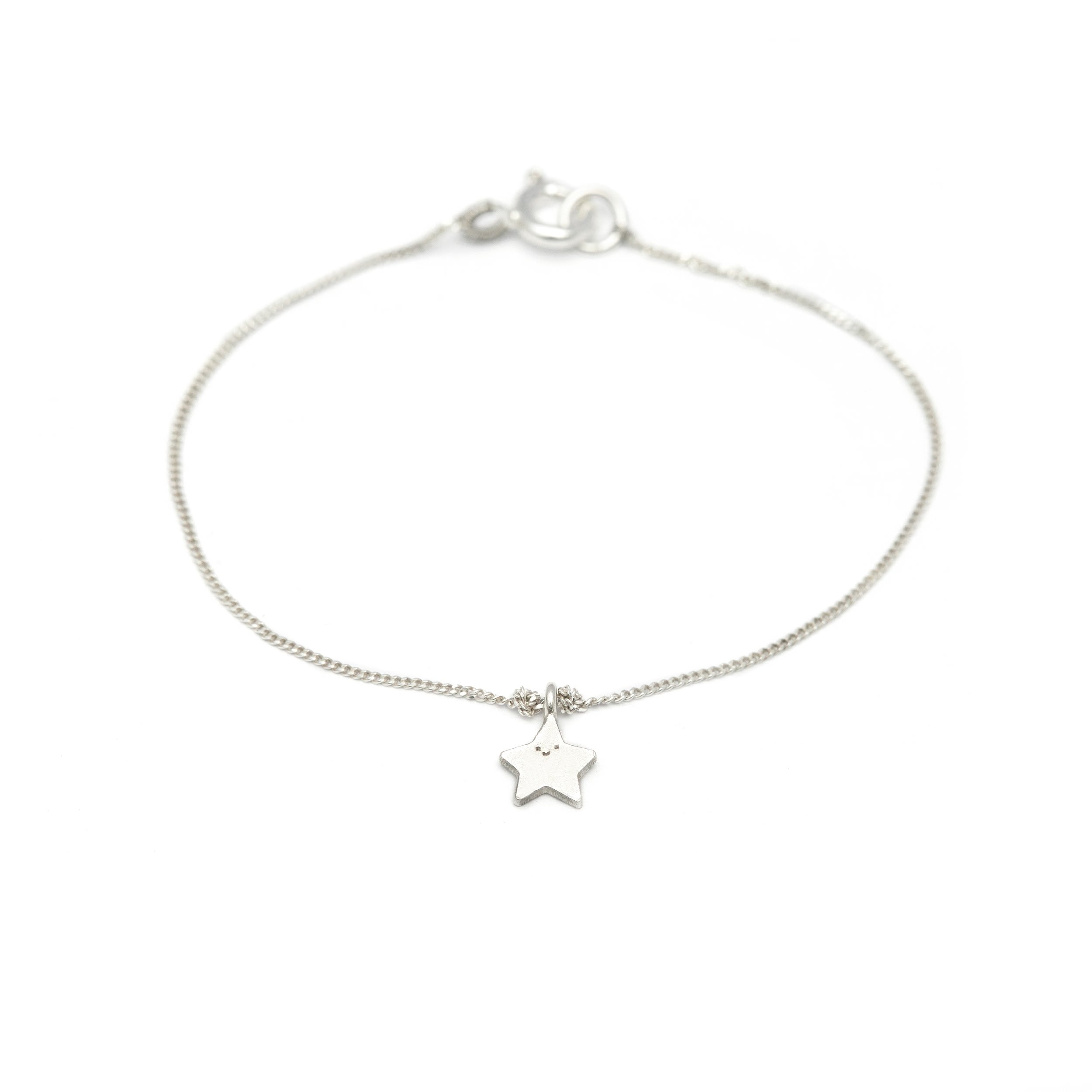 Bracelet - Star Charm with Chain - Sterling Silver