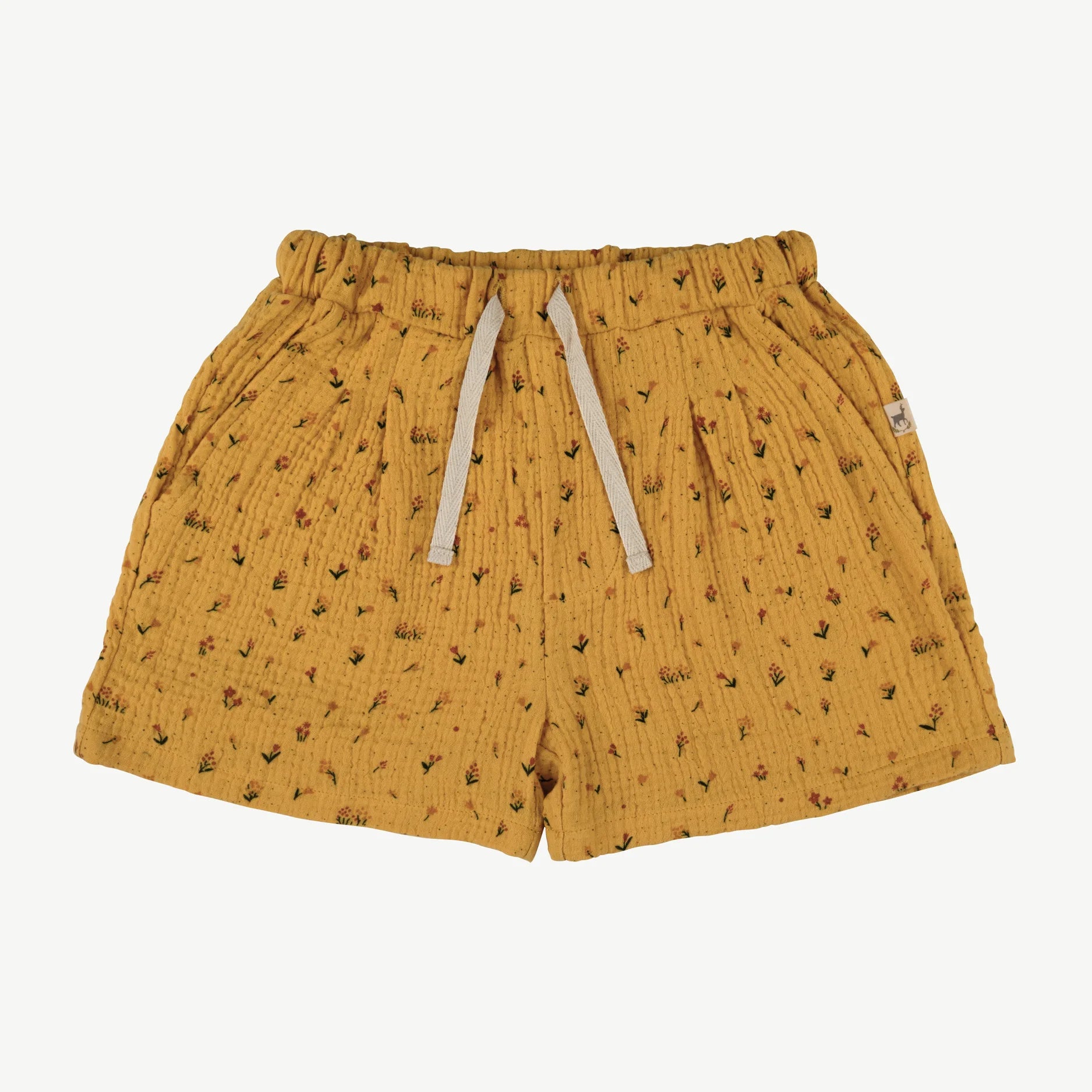 'desert wildflower' dark yellow shorts