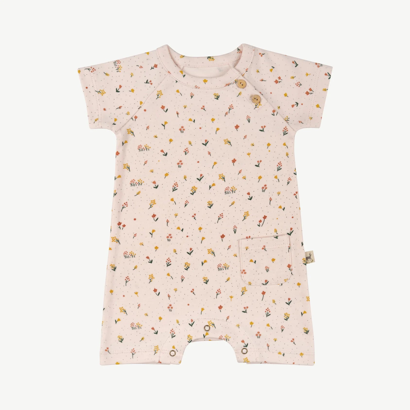 'desert wildflower' pearl short sleeve jumpsuit