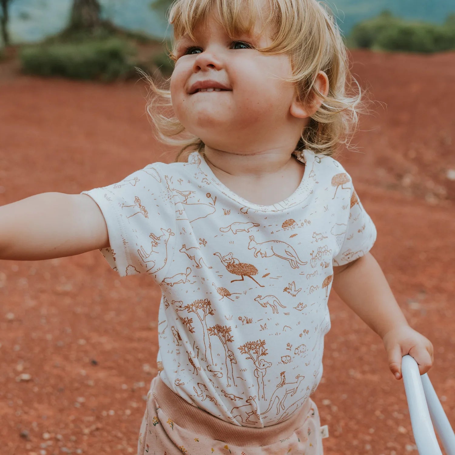 'the story' ivory short sleeve onesie