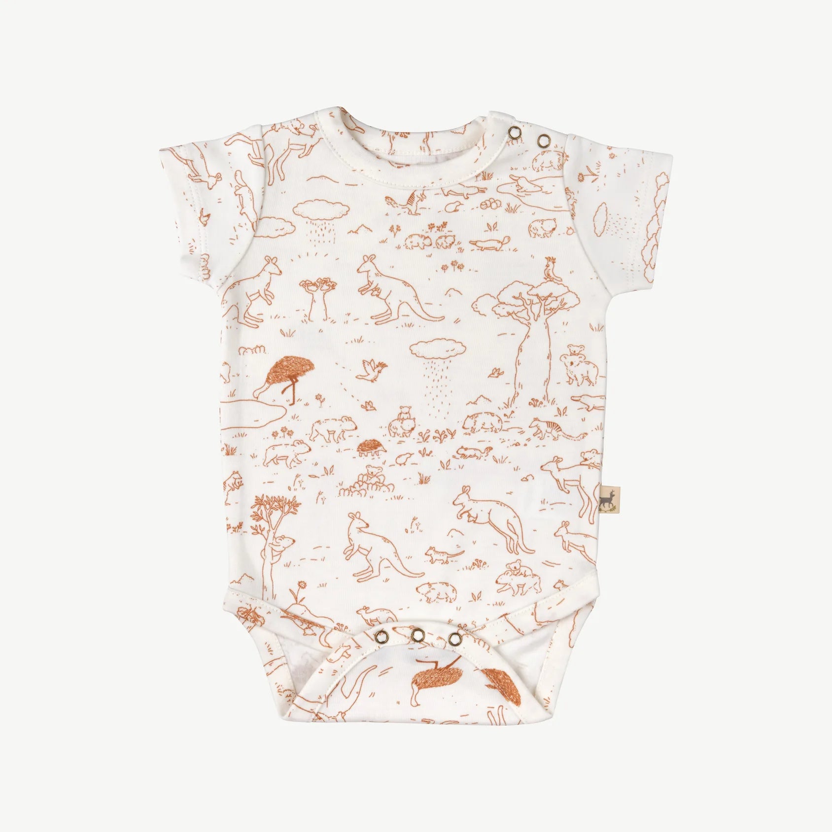 'the story' ivory short sleeve onesie