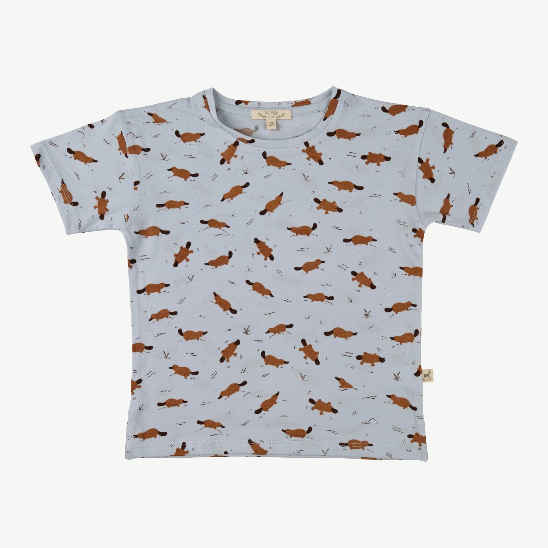 'platypus pond' gray dawn short sleeve t-shirt