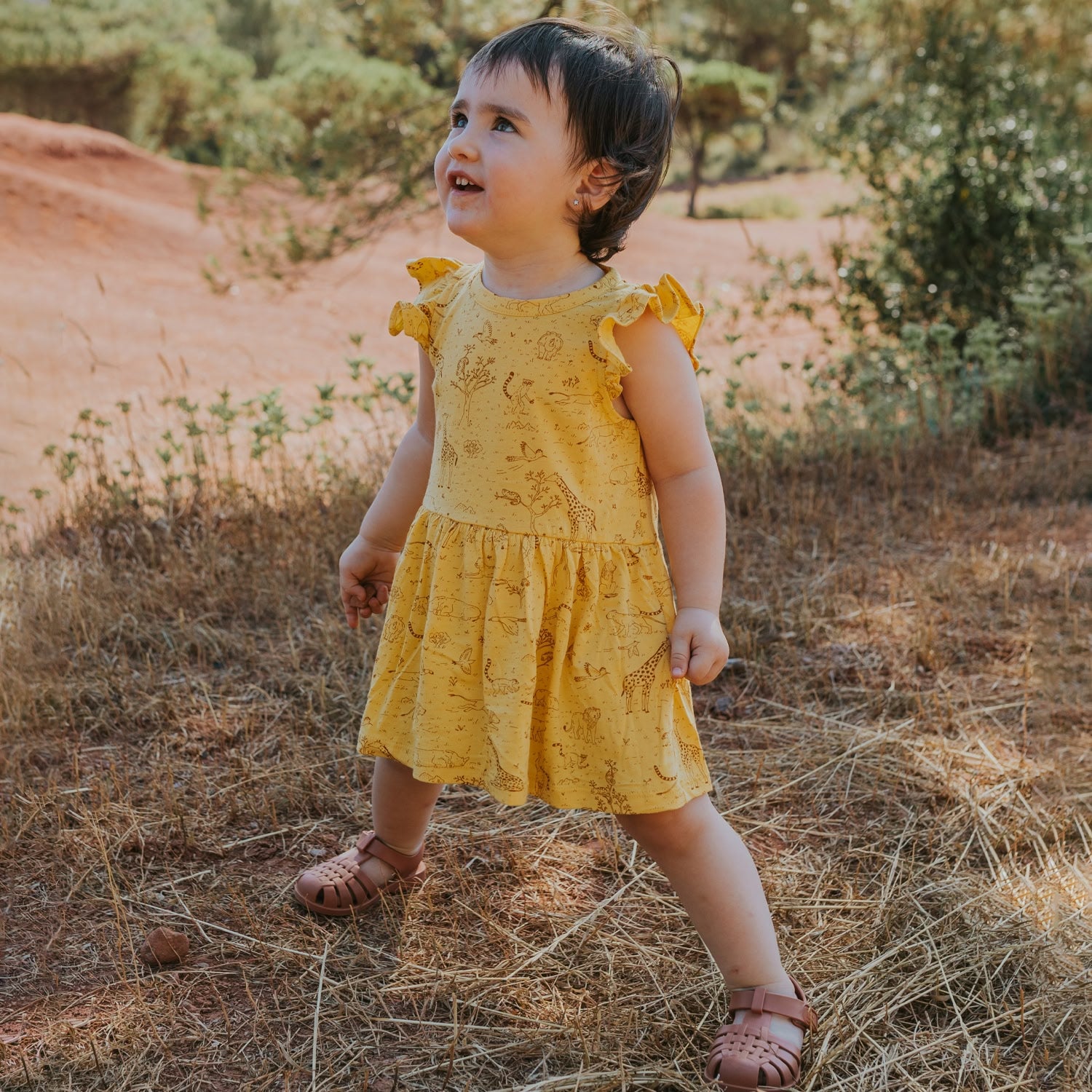 Sustainable baby dresses - Red Caribou, lightweight and eco-friendly summer outfits.