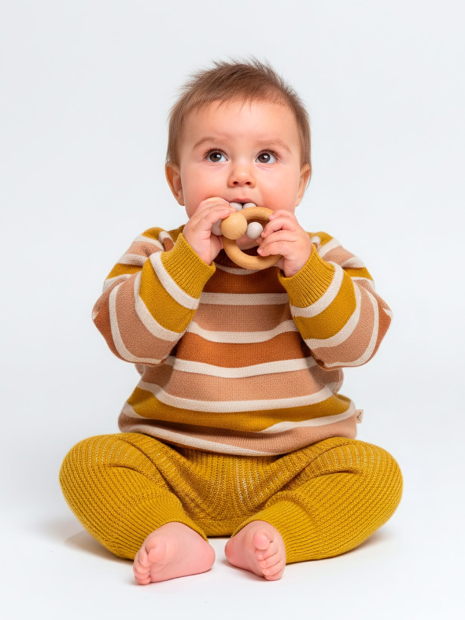 Knit Pants - Rib - Two-Tone Mustard