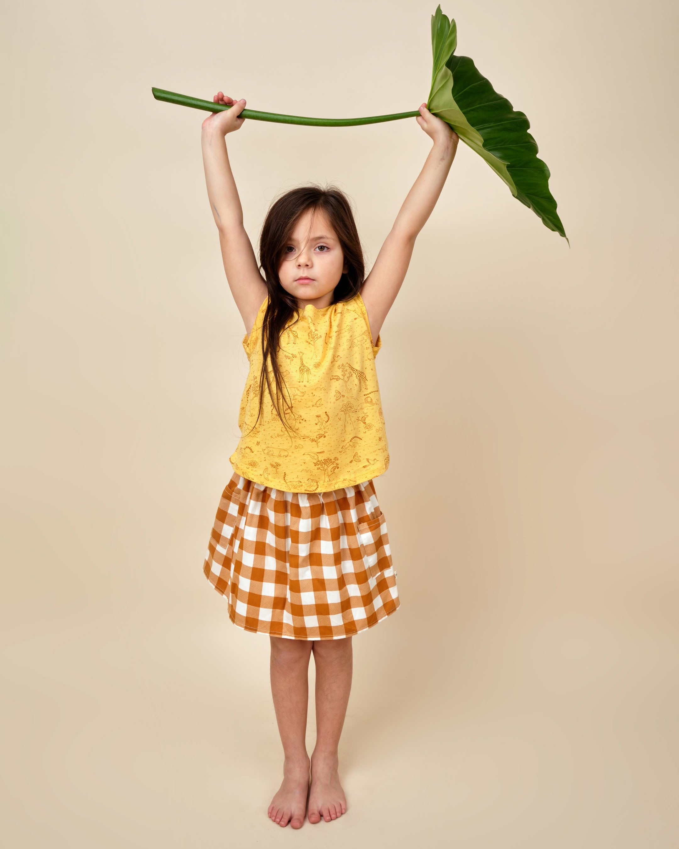 Skirt - Gingham Gem - Mustard