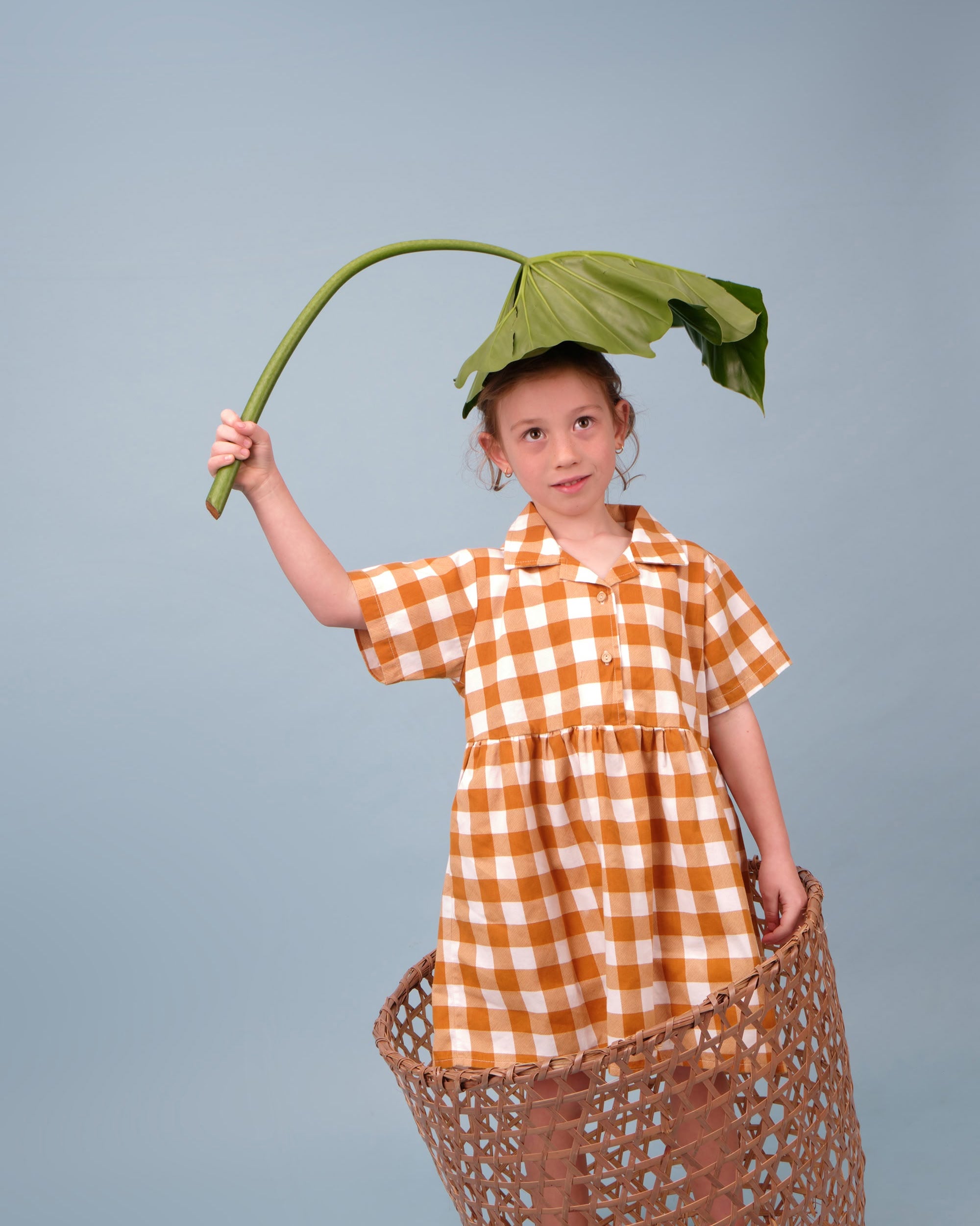 Aloha Dress - Gingham Gem - Mustard