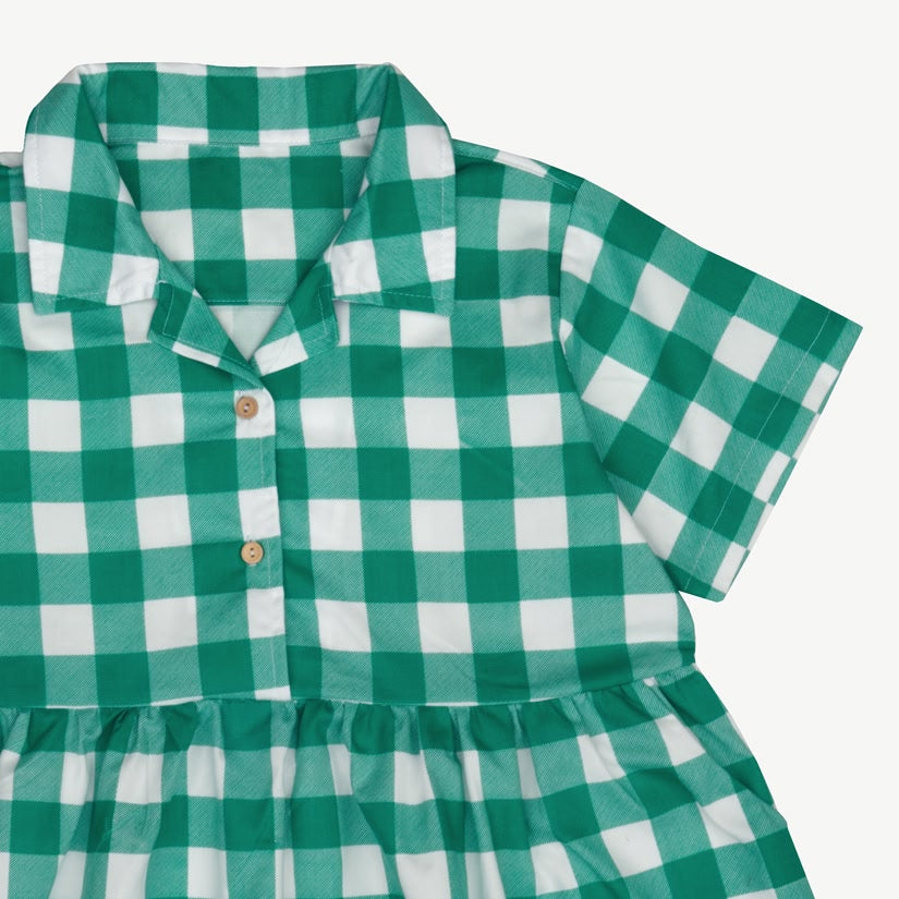 Aloha Dress - Gingham Gem - Emerald