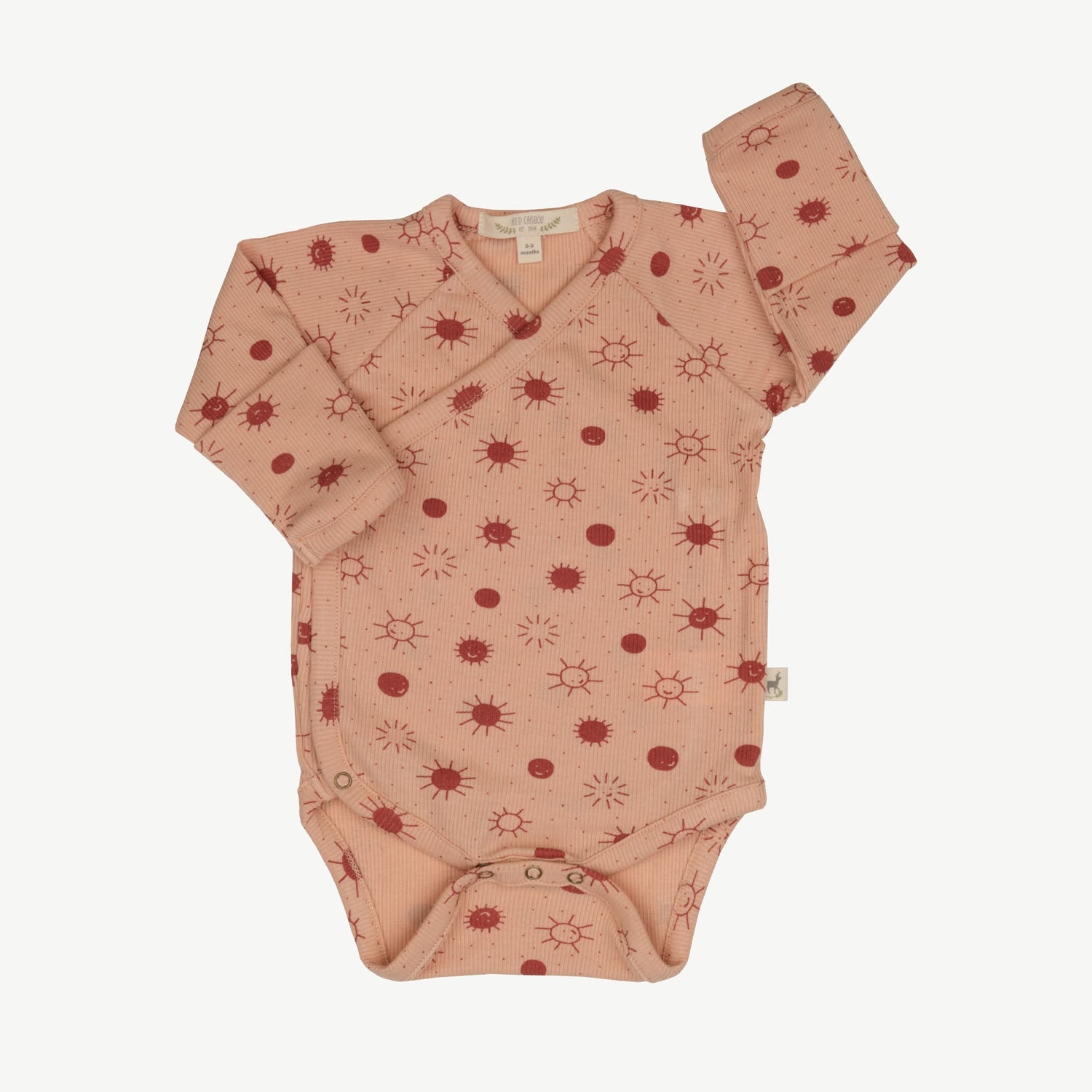Kimono Onesie + Leggings Set - Sunny Smiles - Coral Pink