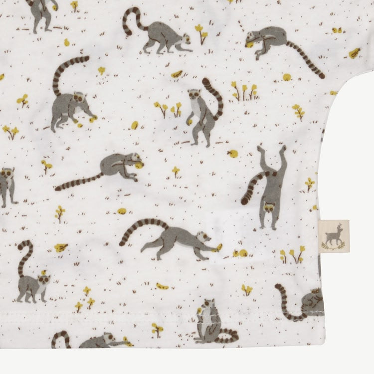 Short Sleeve T-Shirt - L'amour Lemur - Ivory