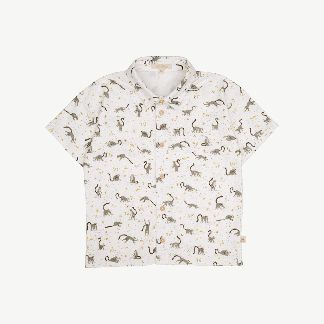Short Sleeve Shirt - L'amour Lemur - Ivory