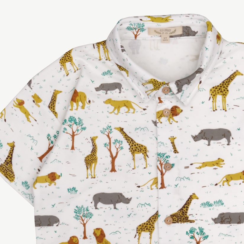 Short Sleeve Shirt - Wild Wonder - Ivory