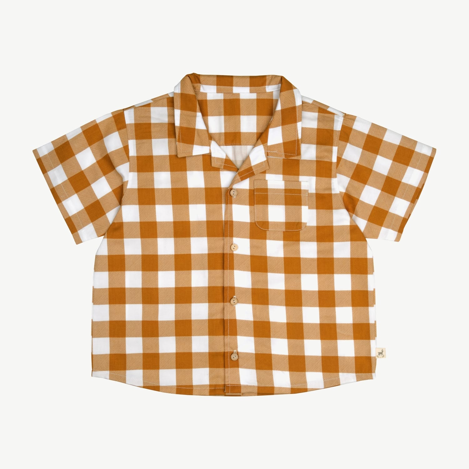 Aloha Shirt - Gingham Gem - Mustard